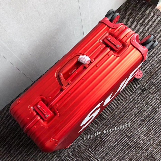 RIMOWA行李箱四輪拉杆箱 日默瓦全鋁鎂合金箱體拖箱 Rimowa×Supreme聯名款行李箱 gdx1520